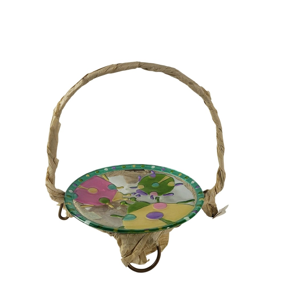 Lori Siebert Silvestri‎ DEMDACO Ladybug Glass Plate with Metal Basket Stand 2010